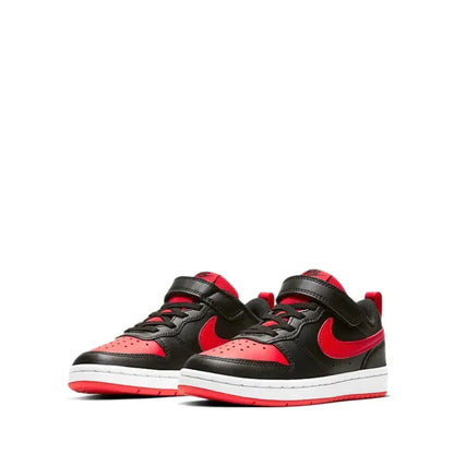 Tênis Nike Court Borough Series Low 2 Preto e Vermelho Estilo Infantil