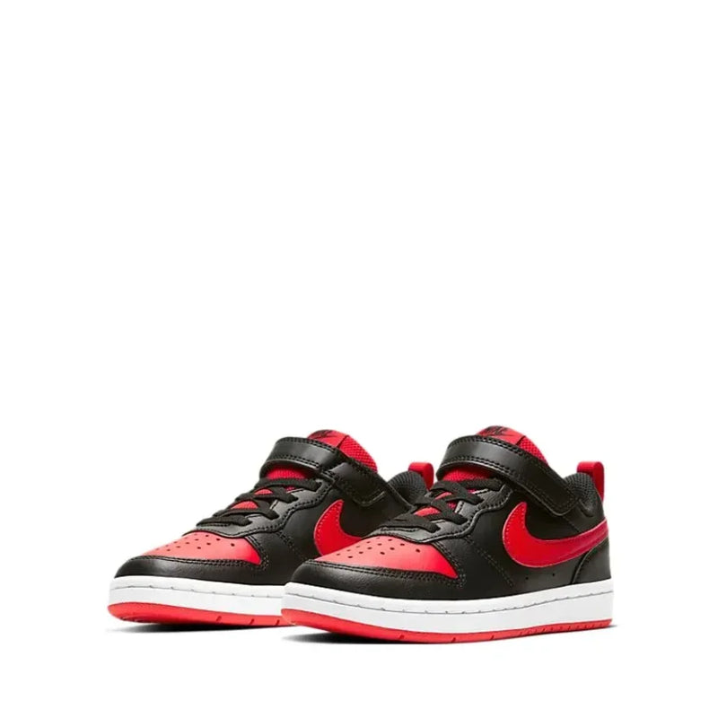 Tênis Nike Court Borough Series Low 2 Preto e Vermelho Estilo Infantil