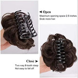 Coque despojado com piranha claw clip aplique de cabelo cacheado