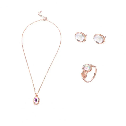 1 Set Jewelry Set Stylish Vintage Amazing Charming Necklace Earrings Ring Jewelry Set for Daily Life