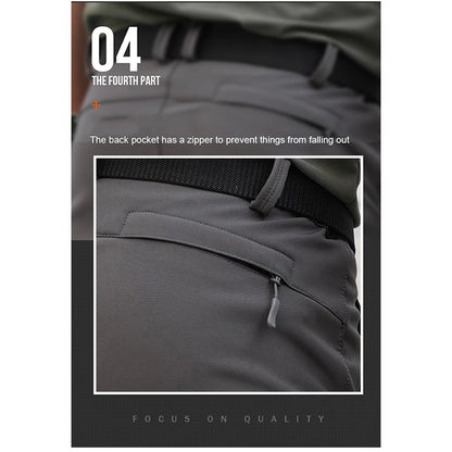 TRVLWEGO Winter Men Camping Hiking Pants Travel Soft Shell Warm Waterproof Fleece Windproof Outdoor Skiing Trekking Trousers