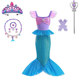Children's Mermaid Cosplay Costume Girls' Role Play Costume Carnival Halloween Birthday Party Costume Summer Princess Dress