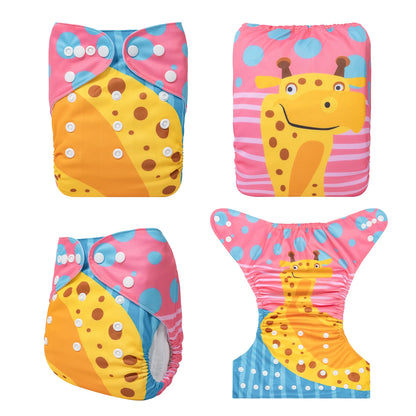 U Pick ALVABABY Digital Position Baby Cloth Diaper Reusable Baby Cloth Nappy with 1pc Microfiber Insert
