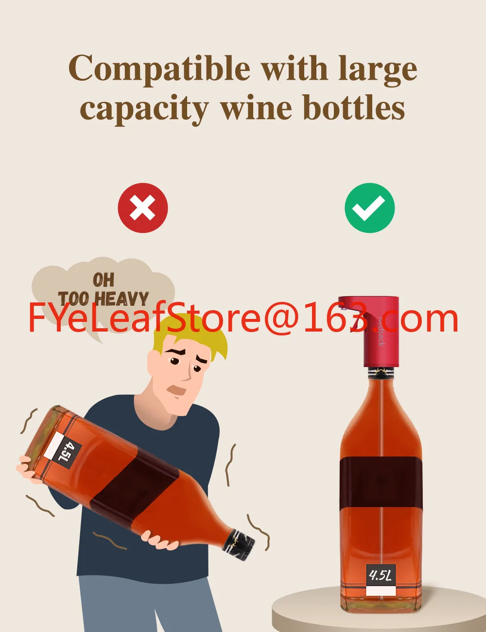 Extractor de vino eléctrico con sensor inteligente