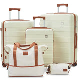 imiomo Travel Luggage Sets 5-Piece, Lightweight Durable Suitcase with Duffel Bag and Toiletry Bag, TSA Lock, Spinner Wheels