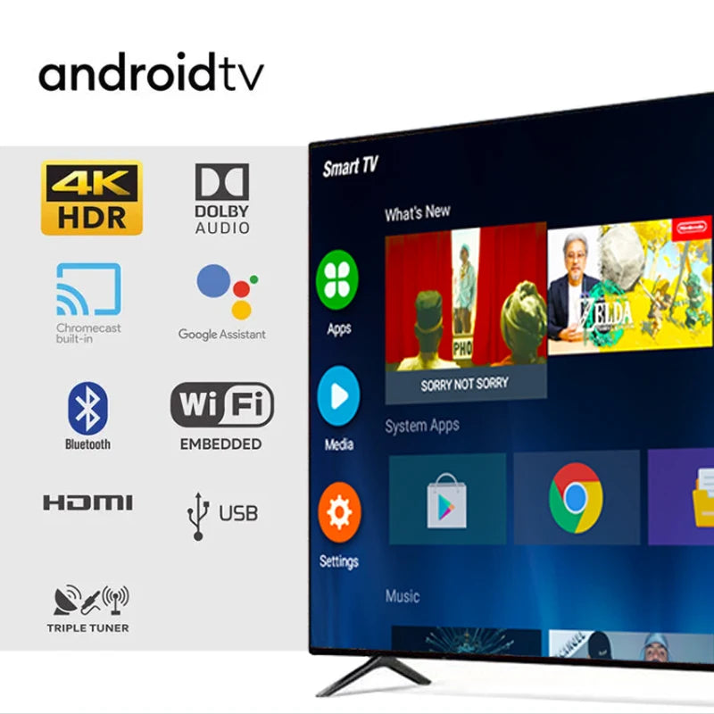 65 Inch MiniLED Oled Qled 4K HD TV 32 43 50 65 75 85 100 Inch 4K Smart Televisions for Hotels and Portable Use