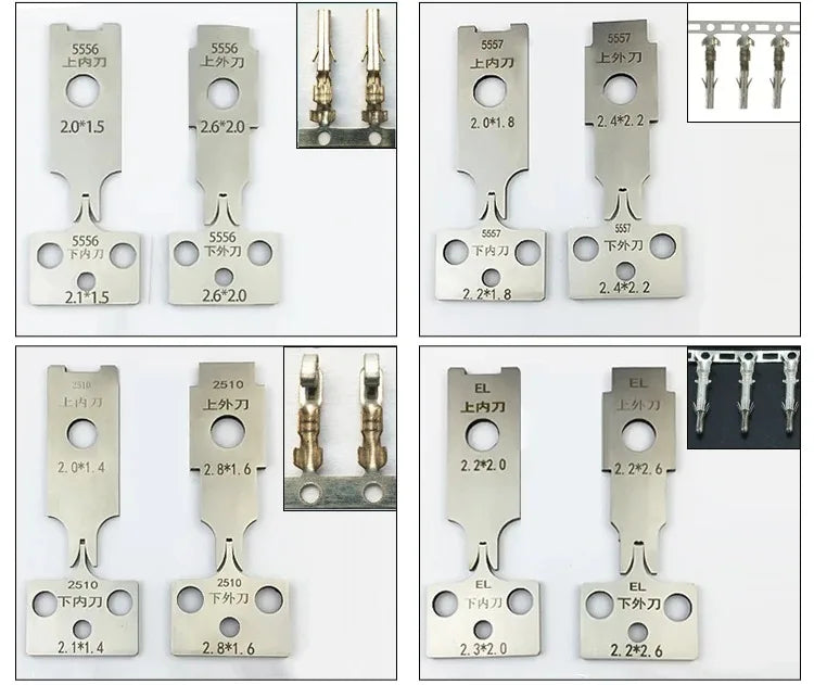 4pcs/set Mold Blade Terminals Crimping Machine Accessories Die Set Mold Blade Various Models For Terminal Machine Crimp Tools