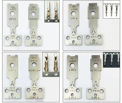 4pcs/set Terminals Crimping Machine Applicator Die Set Mold Blade Various Models For Terminal Machine Crimp Tools Accessories