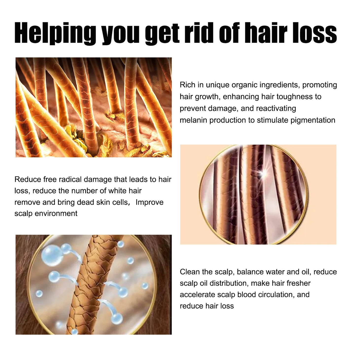 Vitamina E óleo de crescimento capilar para homens, prevenir a calvície, reparar, danificado, fortalecer raízes, melhorar a perda, reduzir o frizz, soro essencial