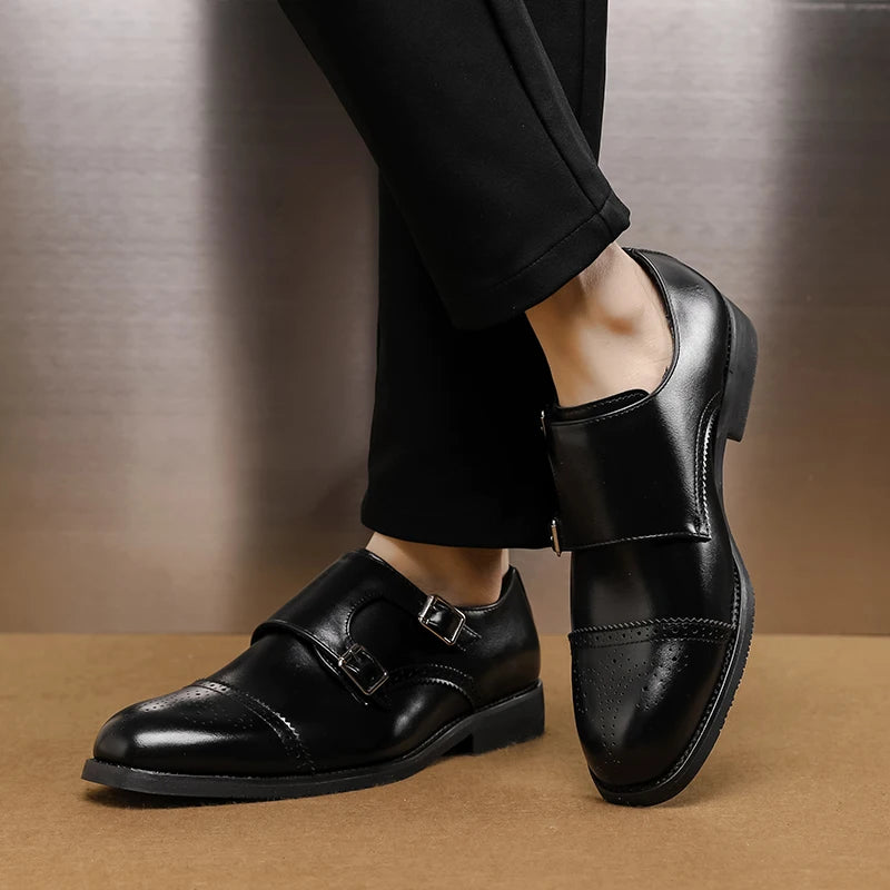 Sapatos Oxford Masculinos Italianos Marrons Cano Baixo Casual de Negócios Sapatos de Couro Masculinos para Banquete Sola Macia Tamanho Grande: 38-48