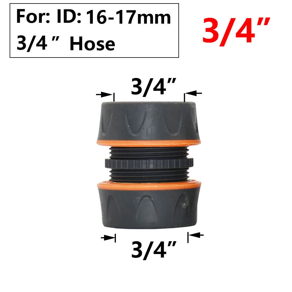 Conector rápido para manguera de jardín, acoplador de tubería de 1/2, 3/4 y 1 pulgada, conector de agua de parada, junta de reparación de 16/20/32 mm, accesorio para sistema de riego