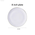 1pc Dish And Plates Bone china Dinner Set China Health Tableware White Ceramic Fruit tray  Soup plate Bowl Dish Gift Porcelain