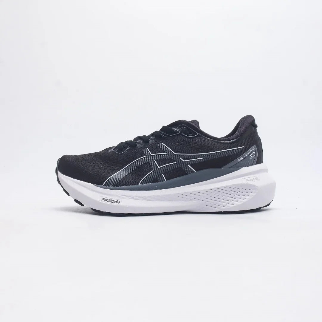 Zapatillas de running Asics Gel Kayano 30 para mujer, color negro, caña baja, antideslizantes, transpirables y ligeras.
