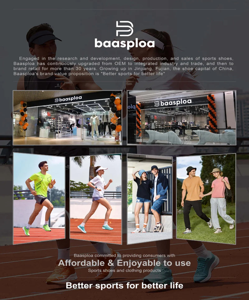 Baasploa Women Professional Running Shoes Outdoor Carbon Plate Non Slip Sports Shoes Female Casual Breathable Jogging Sneakers