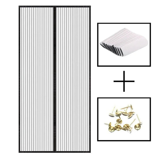Magnetic soft gauze door curtain, no need to wear magnetic strips, summer mosquito proof door curtain, encrypted embroidery scre