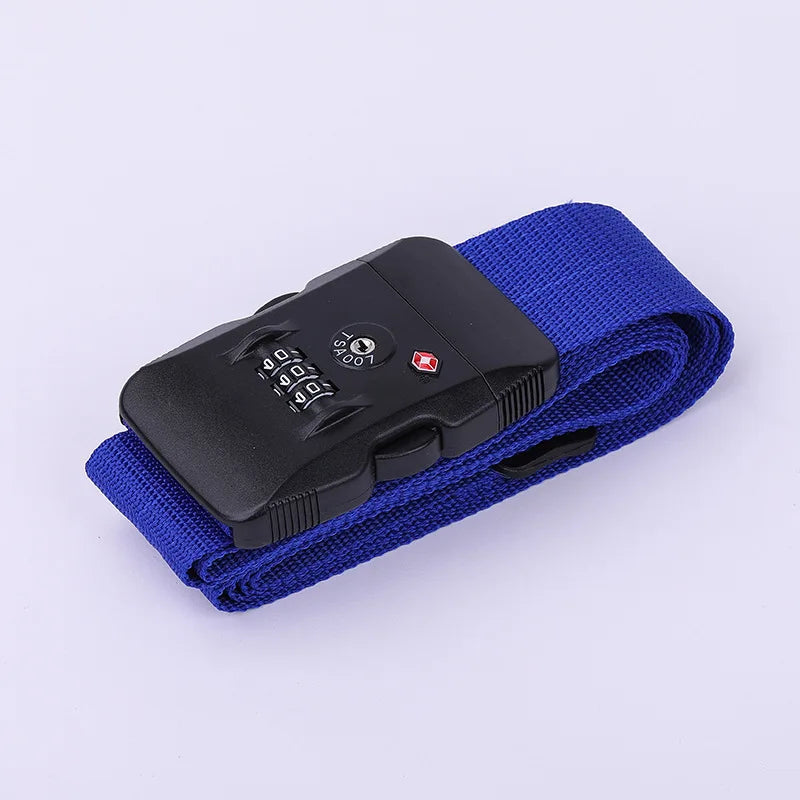 TSA Password Customs Lock Luggage Cross Belt Adjustable Travel Suitcase Band Luggage Suitcase Rope 2M Straps Travel Accessories