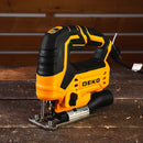 DEKO 220V DKJS55XL65 550W JIG SAW Woodworking Electric Tools Electric Saw With Guide Ruler Saw Blade Allen Wrench