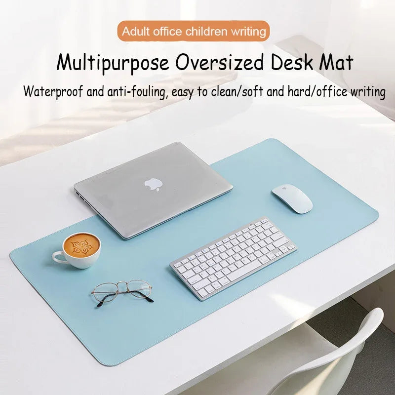 Alfombrilla protectora de escritorio de oficina de gran tamaño de PU, impermeable, para ratón, teclado de escritorio, alfombrilla de ratón para juegos, accesorios para PC