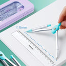 7-In-1 Multifunctional Compass Ruler Set Integrated High Aesthetic Drawing Office Tools for Primary Secondary School Stationery