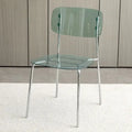 Modern Simple Household Transparent Dining Chair Backrest Single Person Leisure Net Red Table Plastic Chair Makeup Chairs  стул