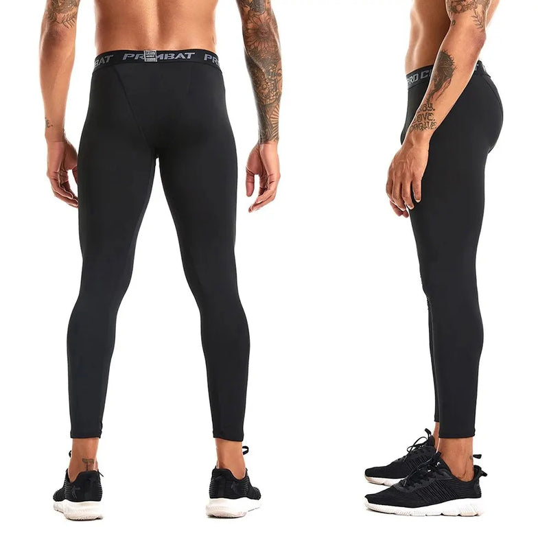 Mallas deportivas de compresión para hombre, para correr, gimnasio, fitness, entrenamiento, trotar, secado rápido