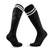 Loogdeel 1 Pair Soccer Socks Stripe Knee High Softball Baseball Team Sports Socks Breathable Football Socks for Kids Adults