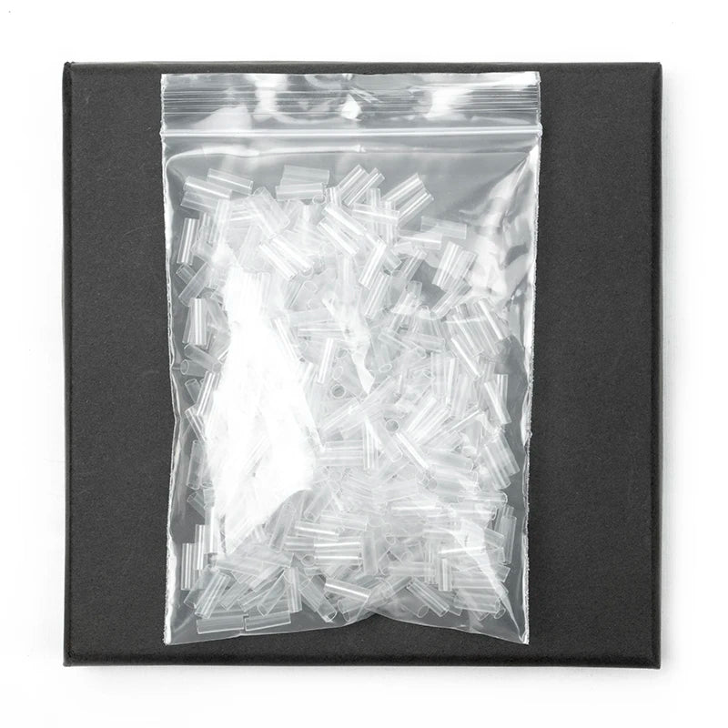 500 peças tubos termo retráteis para extensões de cabelo sem adesivo fusão acessórios para cabelo ferramentas cor transparente