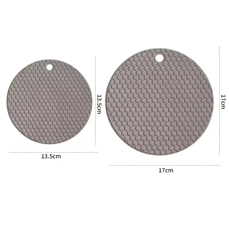 Silicone Round Teacup Mat Table Insulation Mat Dish Non-slip Placemat High Temperature Light Luxury Anti-scalding Casserole Mat