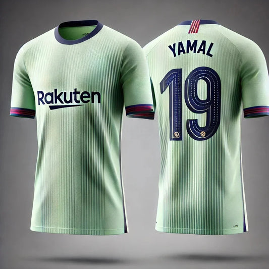 Men Youth Sports Loose Breathable Quick drying Shirt Barcelona Special Edition No.19 Footballer Yamal Tops T-shirt Kids Clothes