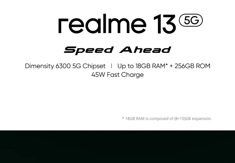 [World Premiere] realme 13 5G Smartphone 50MP OIS Camera Dimensity 6300 Chipset 120Hz Display 5000mAh Battery 45W Charge GT Mode