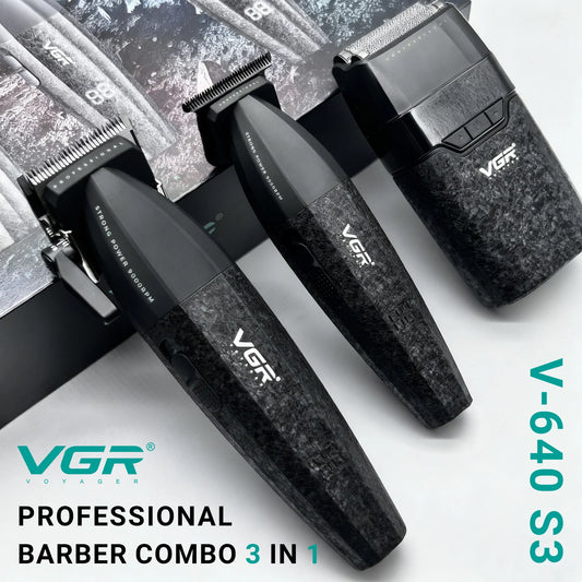 VGR Hair Clippers Professional 9000RPM Hair Cutting Machine Rechargeable Beard Trimmer Charging Base Hair Clippers men V-640 S3