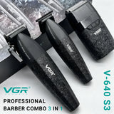 VGR Hair Clippers Professional 9000RPM Hair Cutting Machine Rechargeable Beard Trimmer Charging Base Hair Clippers men V-640 S3