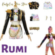 Movie K-Pop Demon Rumi Anime Cosplay Costume Idol Girl Rumi Uniform Role Play For Party Halloween Carnival Outfits