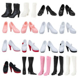 1Pair 1/3 1/6 Doll Shoes Fashion Female Doll Boots Plastic Doll Multistyles Long Knees Boots Fit Foot Length 2cm Dolls Shoes