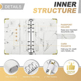 New A6 Budget Plan Notebook Cash Envelope Saving Money 6-Hole Binder for Financial Management A6 Loose-Leaf Notebook Binder