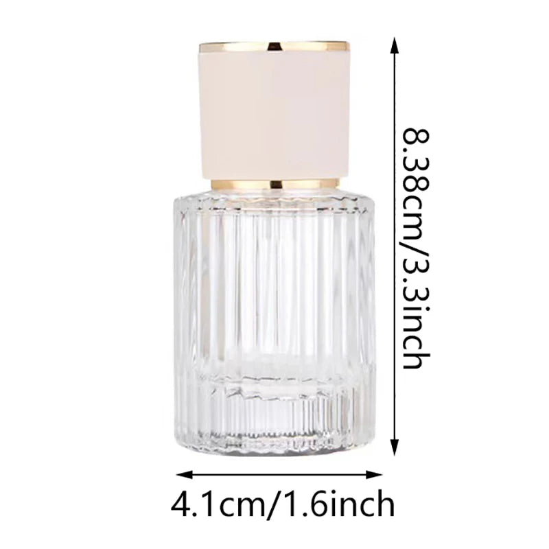 Luxury 30ml Glass Atomizer Perfume Bottle Glass Tube Spray Perfume Sub-bottling Moisturizing Spray Bottle Refillable Bottles