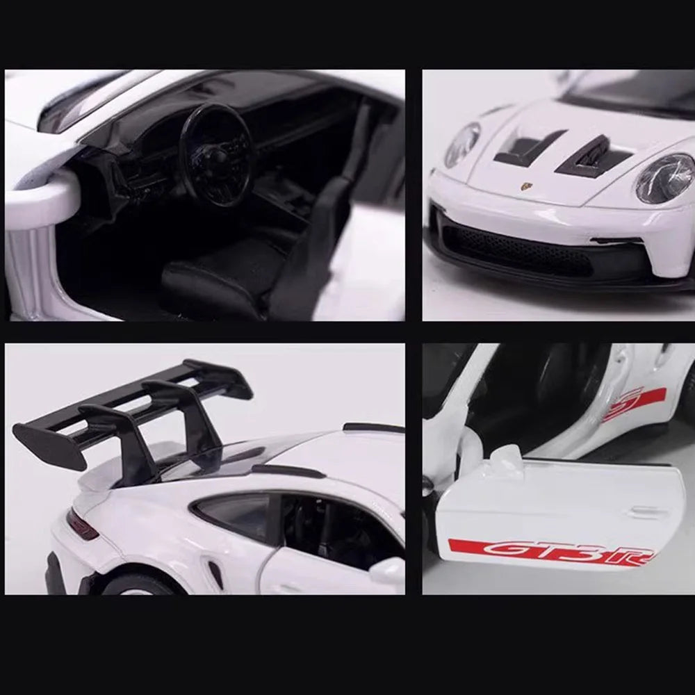 1:36 Ford Bronco Model Cars Porsche 911 Revuelto Alloy Diecast Car Toys With 2 Doors Opened Pull Back Function Vehicles For Kids
