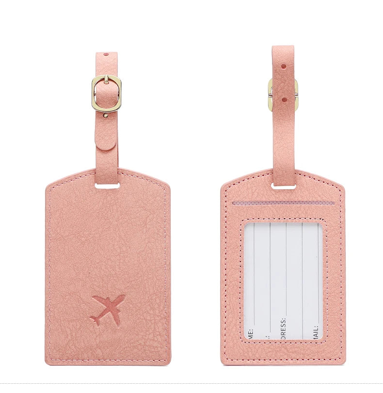 Fashionable new PU luggage tag, boarding pass for overseas travel, luggage tag, anti-loss name card, luggage tag