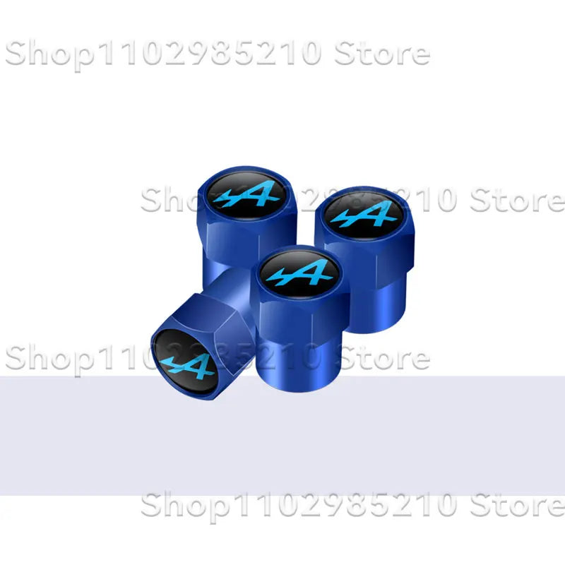 4Pcs/Set A Alpine Logo Car Wheel Tire Valve Stem Caps Dust Rim Covers Decor For Clio Scenic Logan Megane Captur Kadjar Duster