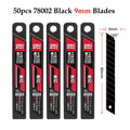 Deli 10pcs/box Knife Blade 9mm 18mm SK5 Metal Blades for Home School Supplies Art Craft Paper Box Cutting Utility Knife Tool