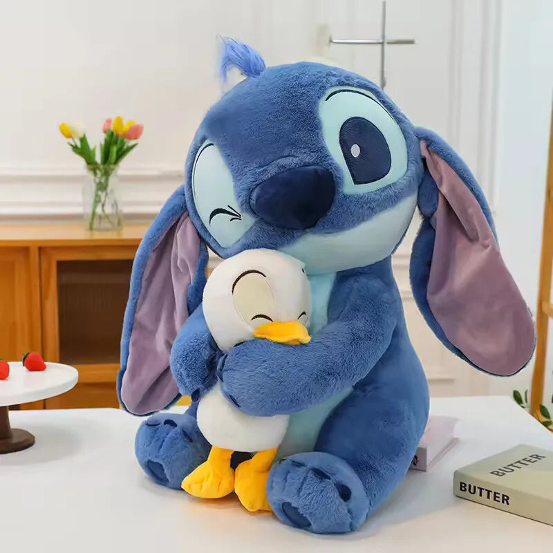 Muñeco de peluche Disney Stitch de 20 cm, Lilo y Stitch, bonito pato de peluche, regalo de cumpleaños para niños, juguetes kawaii.