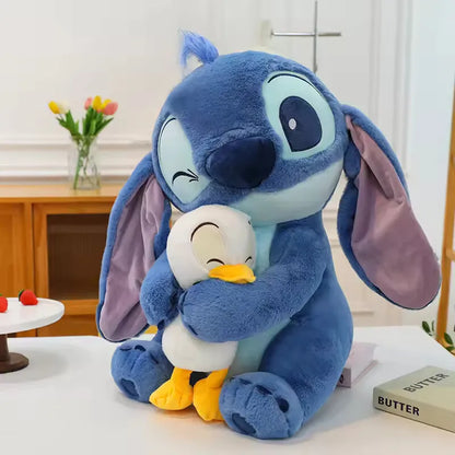 Muñeco de peluche Disney Stitch de 20 cm, Lilo y Stitch, bonito pato de peluche, regalo de cumpleaños para niños, juguetes kawaii.