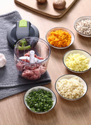 500/900ML Manual Food Processor Vegetable Chopper Hand Crank Garlic Mincer Portable Onion Cutter Fruits Herb Kitchen Accessories