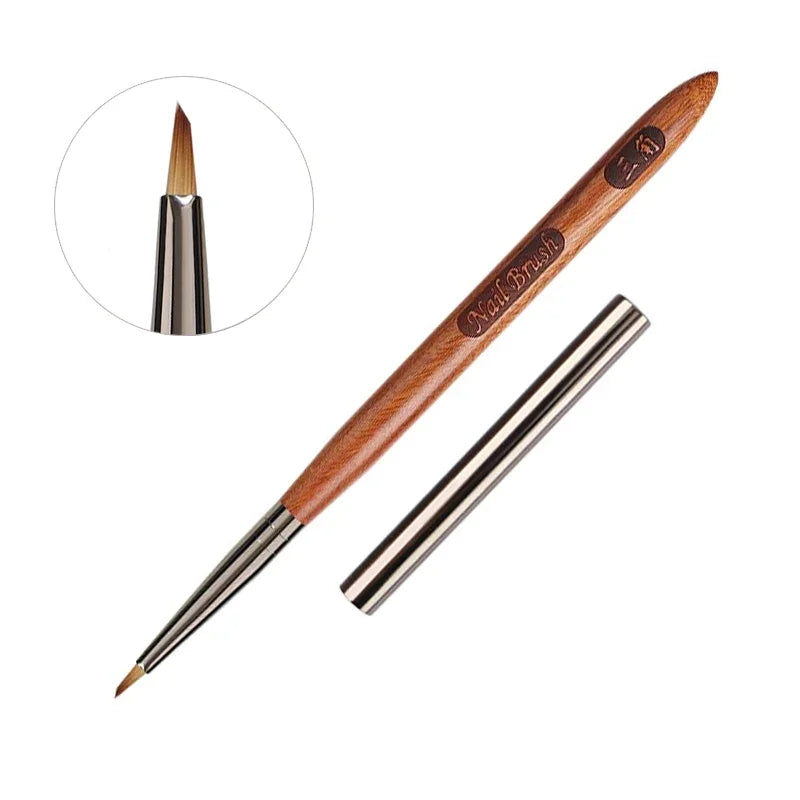 Triangular Nail Art Brush Pen 3D Tips Pattern Phototherapy Acrylic Nail Brush UV Gel DIY Manicure Tools Wood Handle Nail Brushes