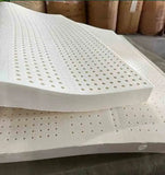 Natural Latex Mattress Topper with Cover Natural Rubber Pure Mattress Home Dormitory Soft Cushion Mat Queen Size Medium Firmness