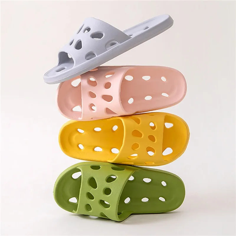Summer Fashion Slippers Women's Shoes Cloud Slippers For Men Home Flat Sandals Massage Flip Flops Couples Bathroom Indoor Slides