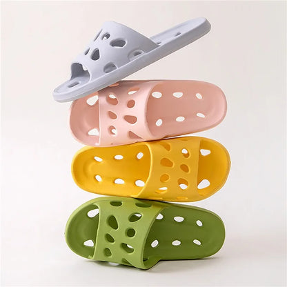 Summer Fashion Slippers Women Shoes Cloud Slippers For Men Home Flat Sandals Massage Flip Flops Couples Bathroom Indoor Slides