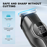 Kensen S30 4-in-1 Cordless Hair Clipper LED Display Men's Beard/Nose Trimmer Rechargeable Barber Grooming Kit Hair Cutting Machine