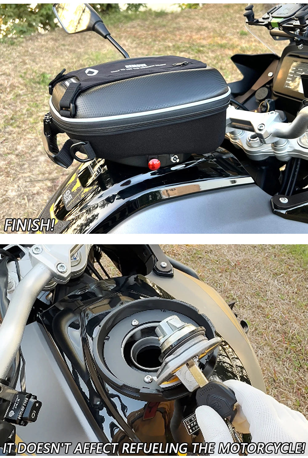 Motorcycle Tank Bag For BMW R1250GS R1200GS S1000XR F850GS R 1200 RT/R 1250 GS ADV F750 F900 XR Luggage Quick Lock Racing Backpa