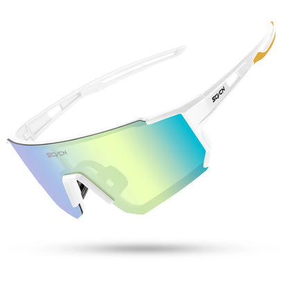 SCVCN Fashion Sunglasses for Men Sport Cycling Glasses Bike Bicycle Hiking Camping Golf UV400 Protection Glasses Women Baseball